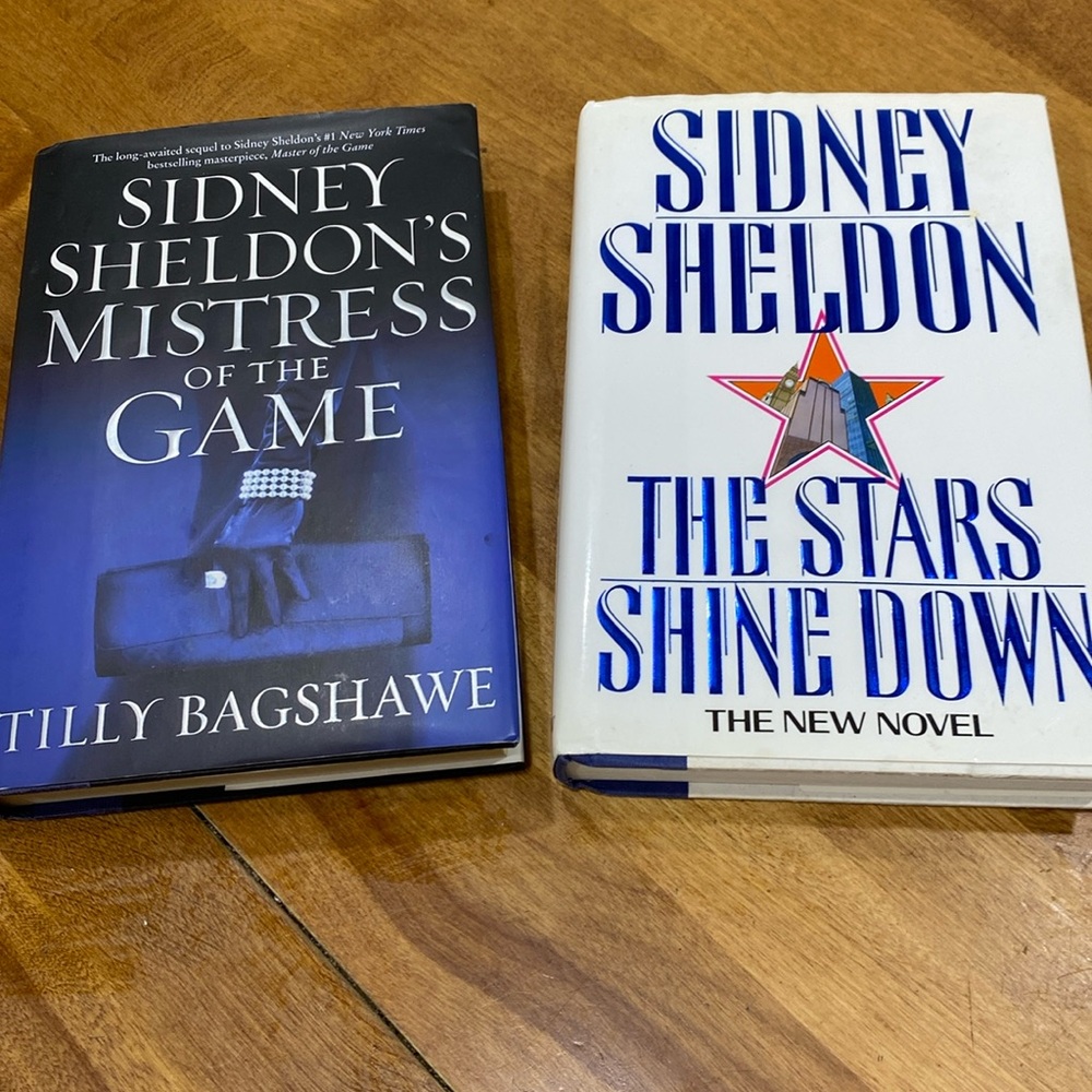 Set of 2, Sidney Sheldon, hardcover, used books.